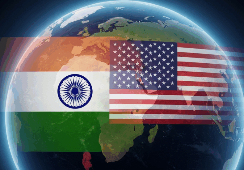 Alfonso de Angoitia and Bernardo Gómez India and USA flags